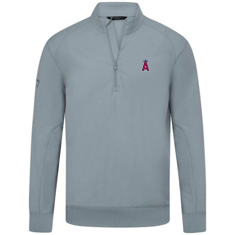 Los Angeles Angels Levelwear Upright Insignia Tri-Blend Quarter-Zip Pullover - MLB Pullover