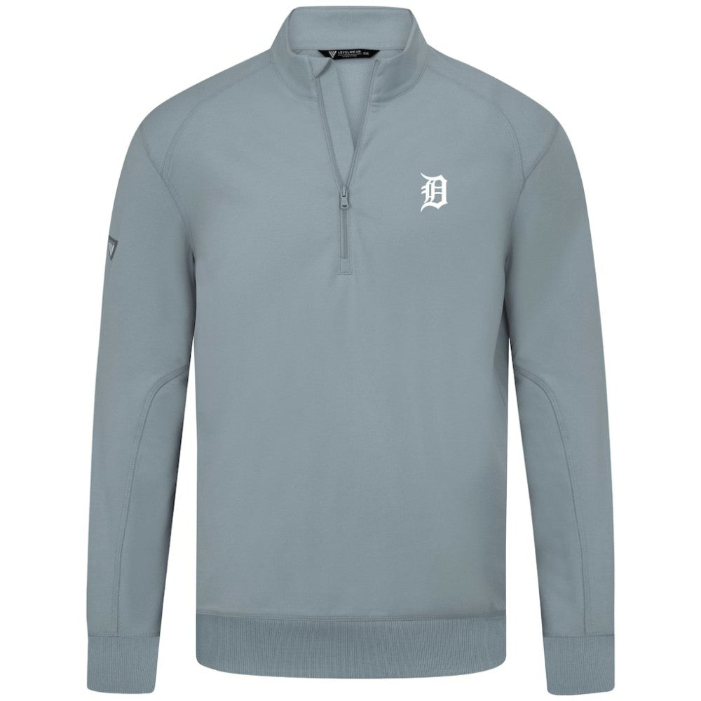 Detroit Tigers Levelwear Upright Insignia Tri-Blend Quarter-Zip Pullover - MLB Pullover