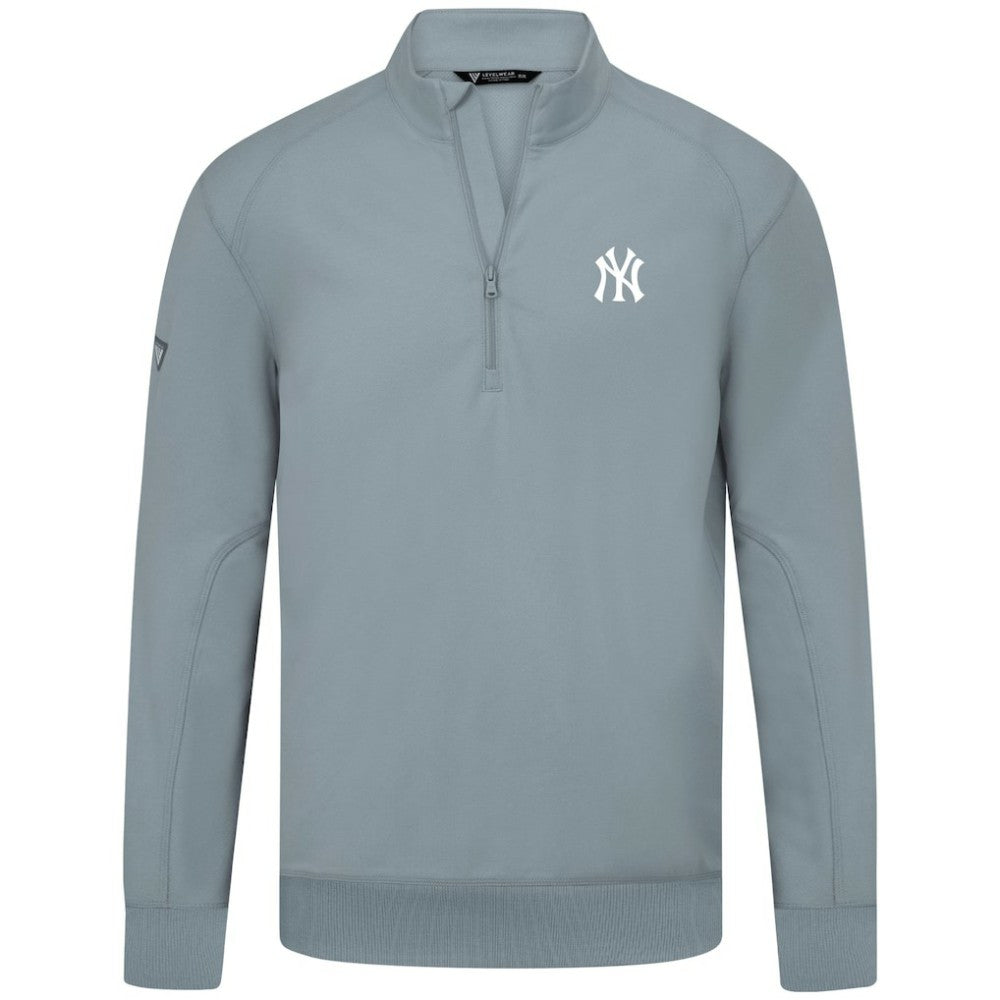 New York Yankees Levelwear Upright Insignia Tri-Blend Quarter-Zip Pullover - MLB Pullover