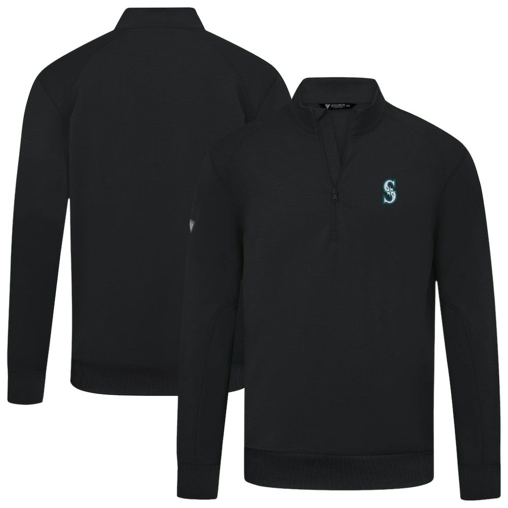 Seattle Mariners Levelwear Upright Insignia Tri-Blend Quarter-Zip Pullover - MLB Pullover