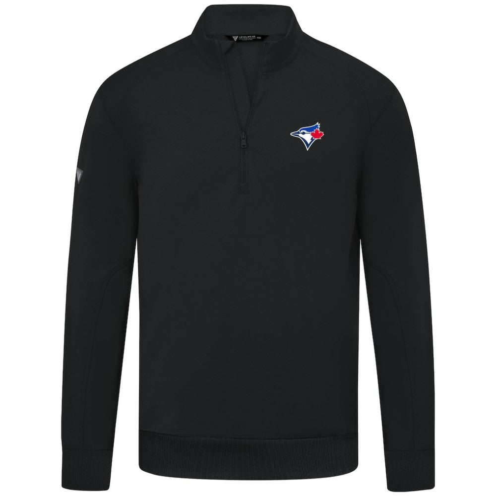 Toronto Blue Jays Levelwear Upright Insignia Tri-Blend Quarter-Zip Pullover - MLB Pullover