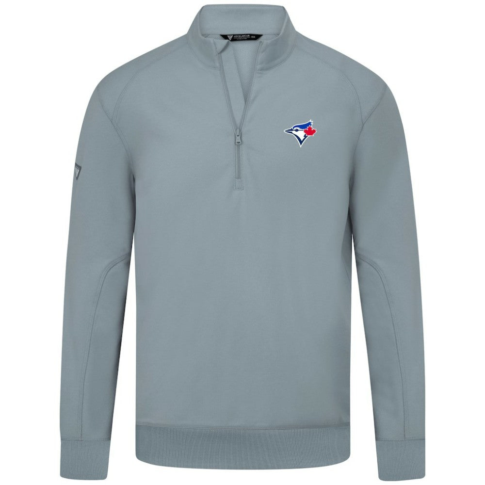 Toronto Blue Jays Levelwear Upright Insignia Tri-Blend Quarter-Zip Pullover - MLB Pullover