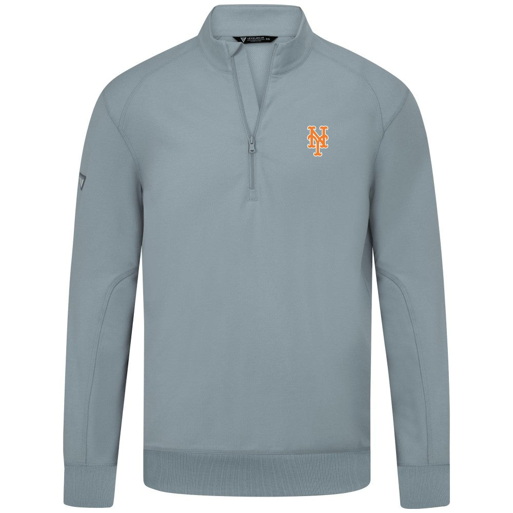 New York Mets Levelwear Upright Insignia Tri-Blend Quarter-Zip Pullover - MLB Pullover