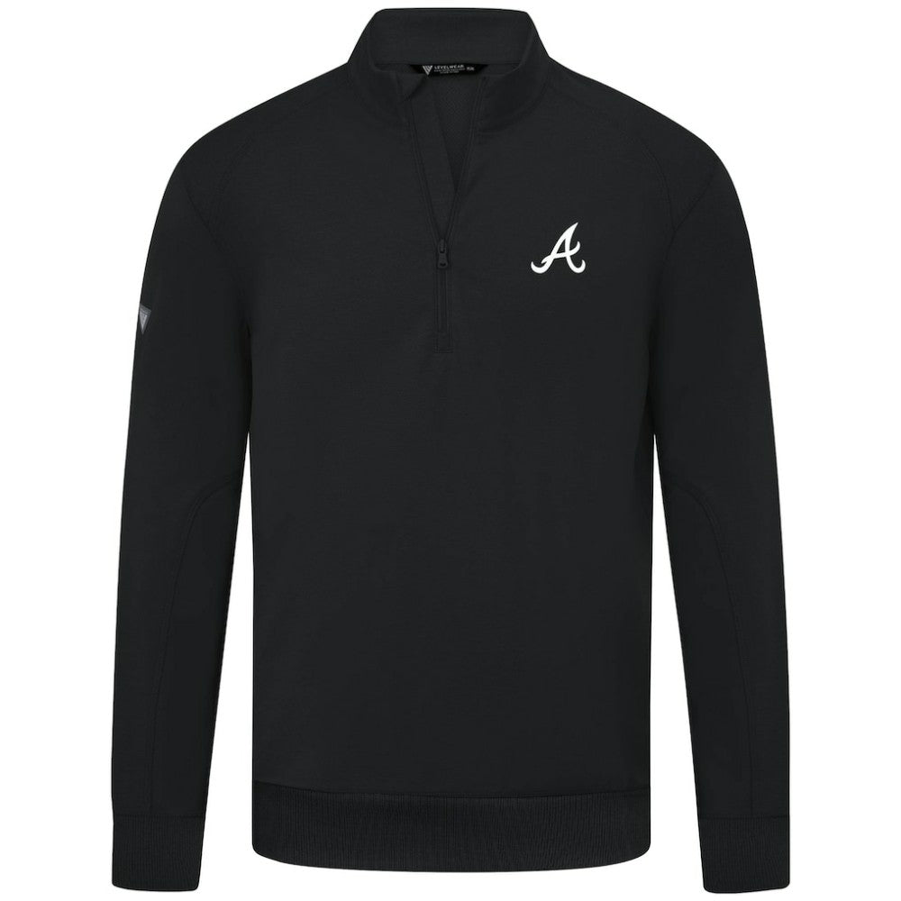 Atlanta Braves Levelwear Upright Insignia Tri-Blend Quarter-Zip Pullover - MLB Pullover