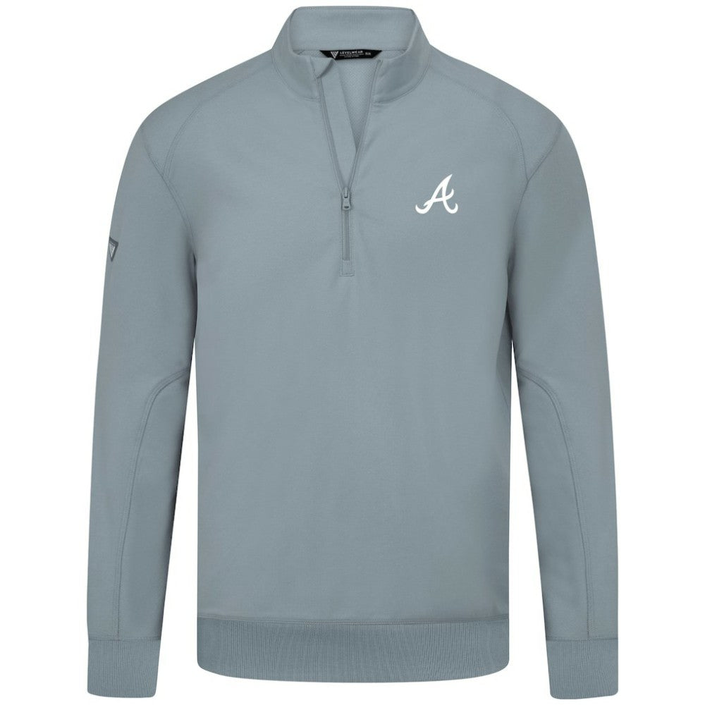 Atlanta Braves Levelwear Upright Insignia Tri-Blend Quarter-Zip Pullover - MLB Pullover