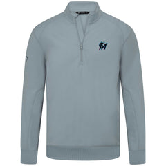Miami Marlins Levelwear Upright Insignia Tri-Blend Quarter-Zip Pullover - MLB Pullover