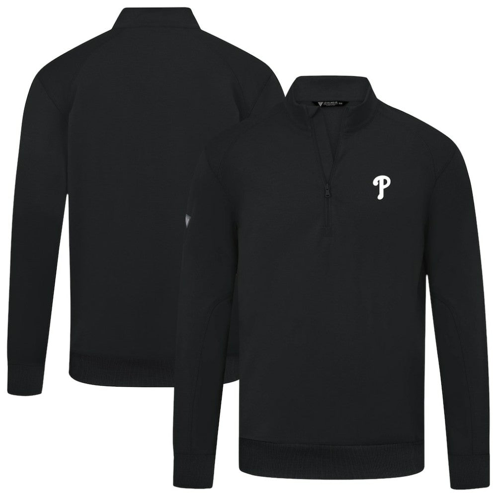 Philadelphia Phillies Levelwear Upright Insignia Tri-Blend Quarter-Zip Pullover - MLB Pullover