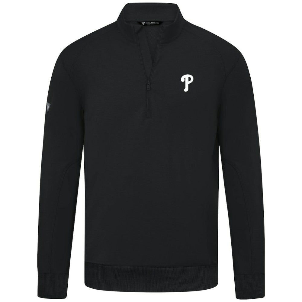 Philadelphia Phillies Levelwear Upright Insignia Tri-Blend Quarter-Zip Pullover - MLB Pullover