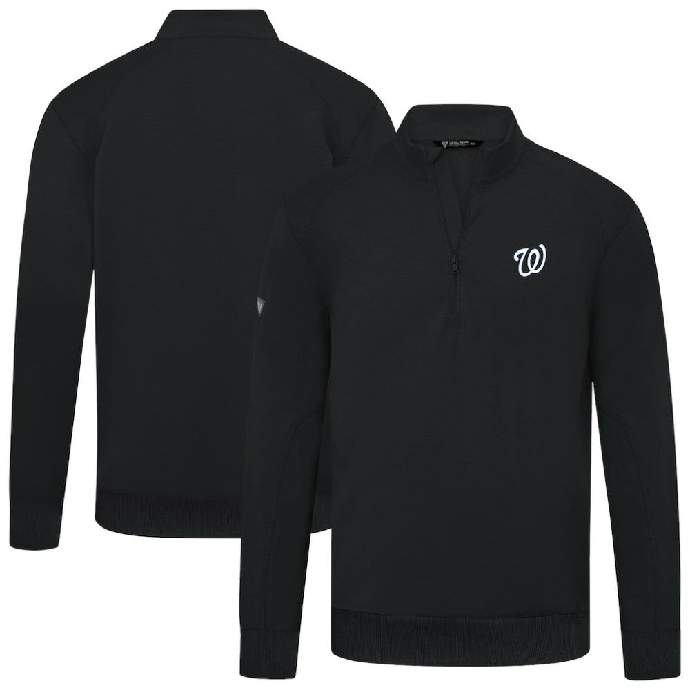 Washington Nationals Levelwear Upright Insignia Tri-Blend Quarter-Zip Pullover - MLB Pullover