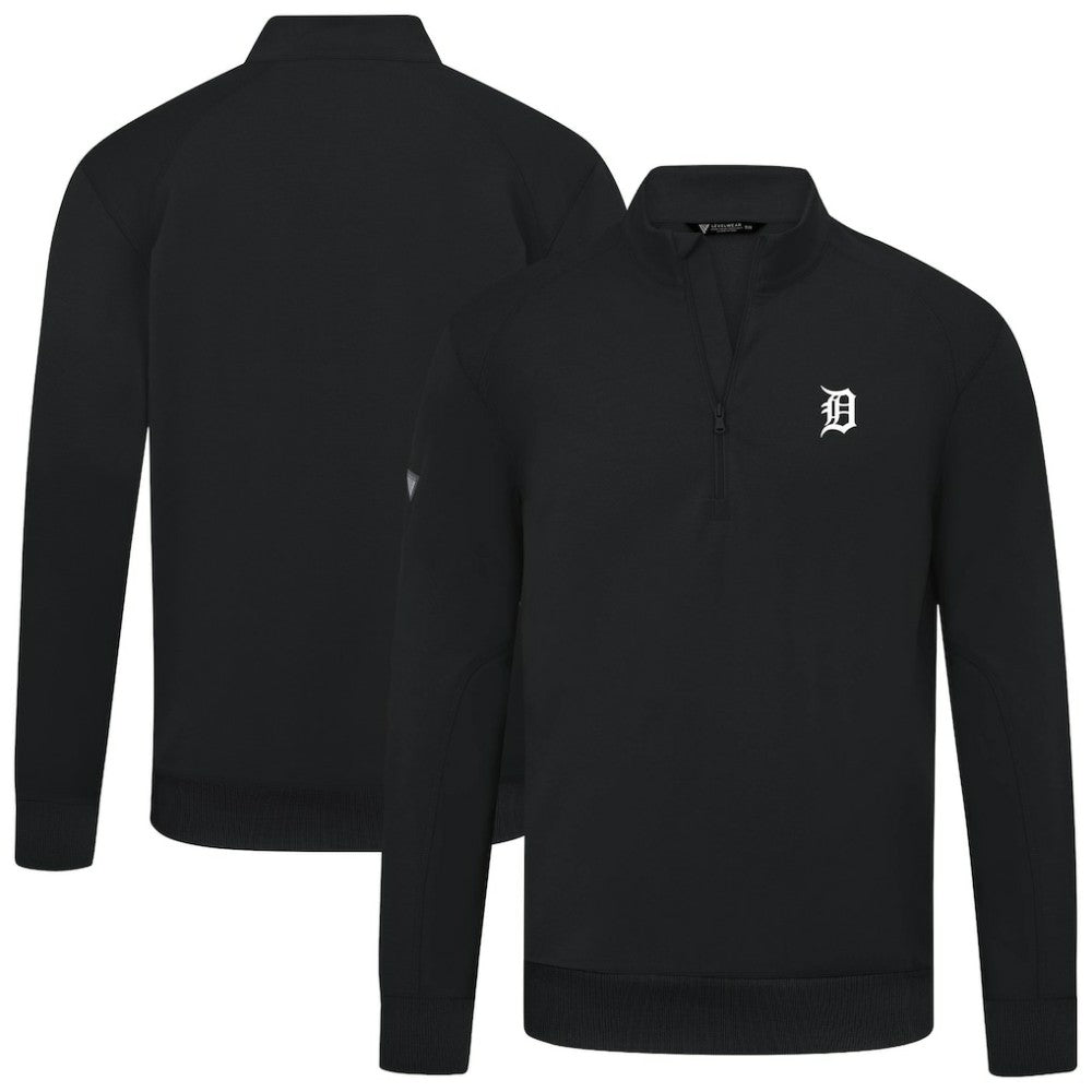 Detroit Tigers Levelwear Upright Insignia Tri-Blend Quarter-Zip Pullover - MLB Pullover