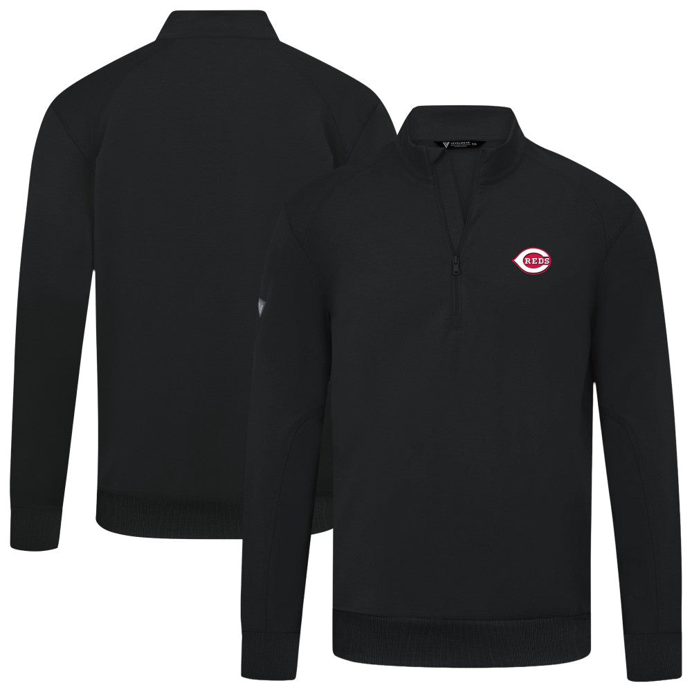 Cincinnati Reds Levelwear Upright Insignia Tri-Blend Quarter-Zip Pullover - MLB Pullover