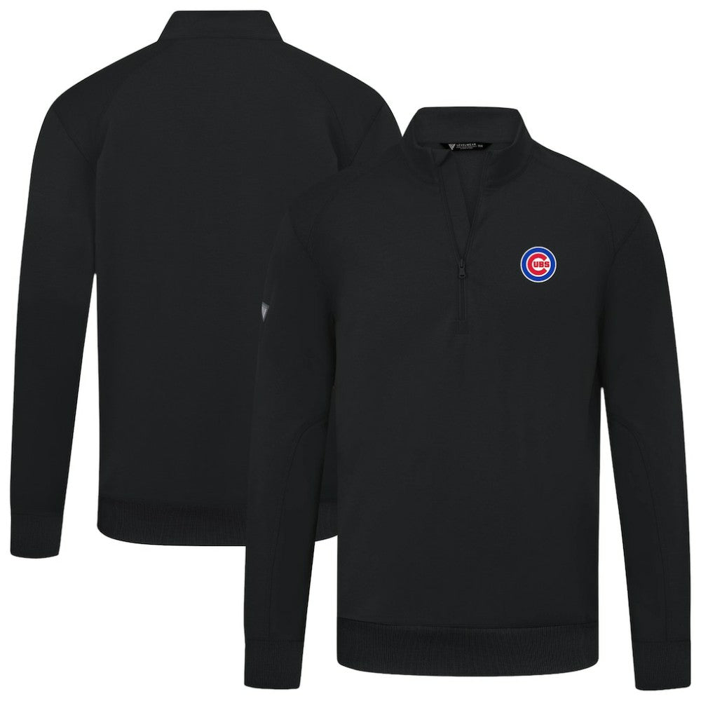 Chicago Cubs Levelwear Upright Insignia Tri-Blend Quarter-Zip Pullover - MLB Pullover