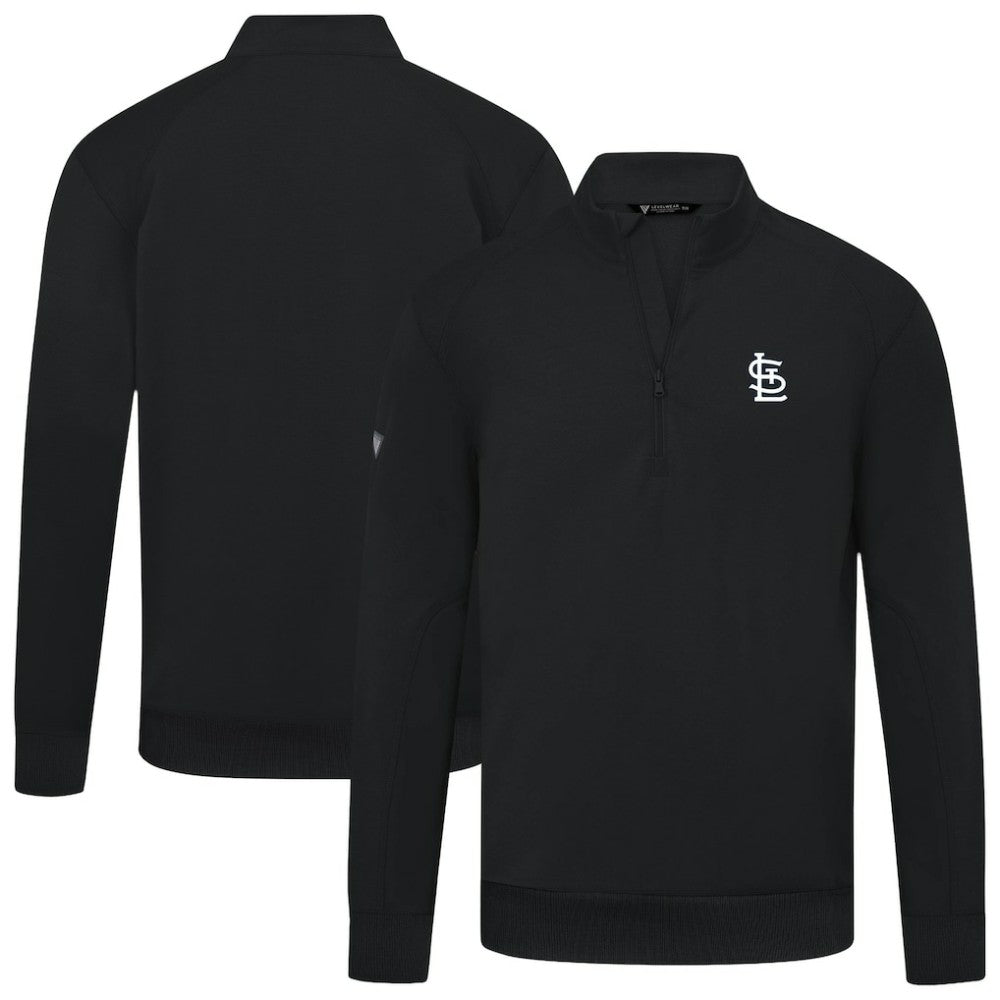St. Louis Cardinals Levelwear Upright Insignia Tri-Blend Quarter-Zip Pullover - MLB Pullover