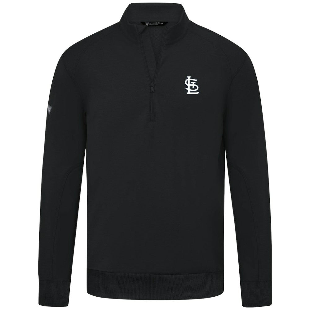 St. Louis Cardinals Levelwear Upright Insignia Tri-Blend Quarter-Zip Pullover - MLB Pullover