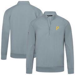 Pittsburgh Pirates Levelwear Upright Insignia Tri-Blend Quarter-Zip Pullover - MLB Pullover