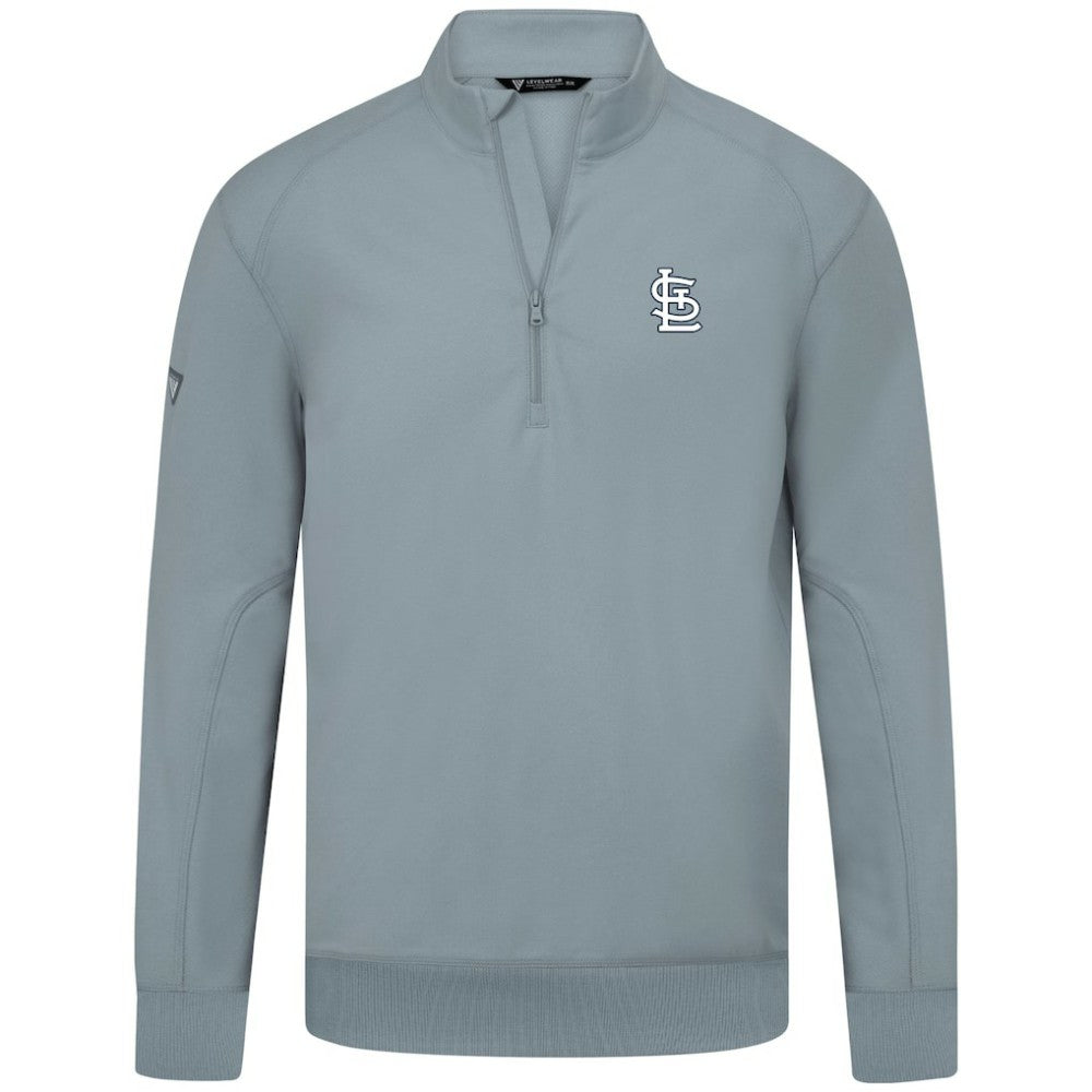St. Louis Cardinals Levelwear Upright Insignia Tri-Blend Quarter-Zip Pullover - MLB Pullover