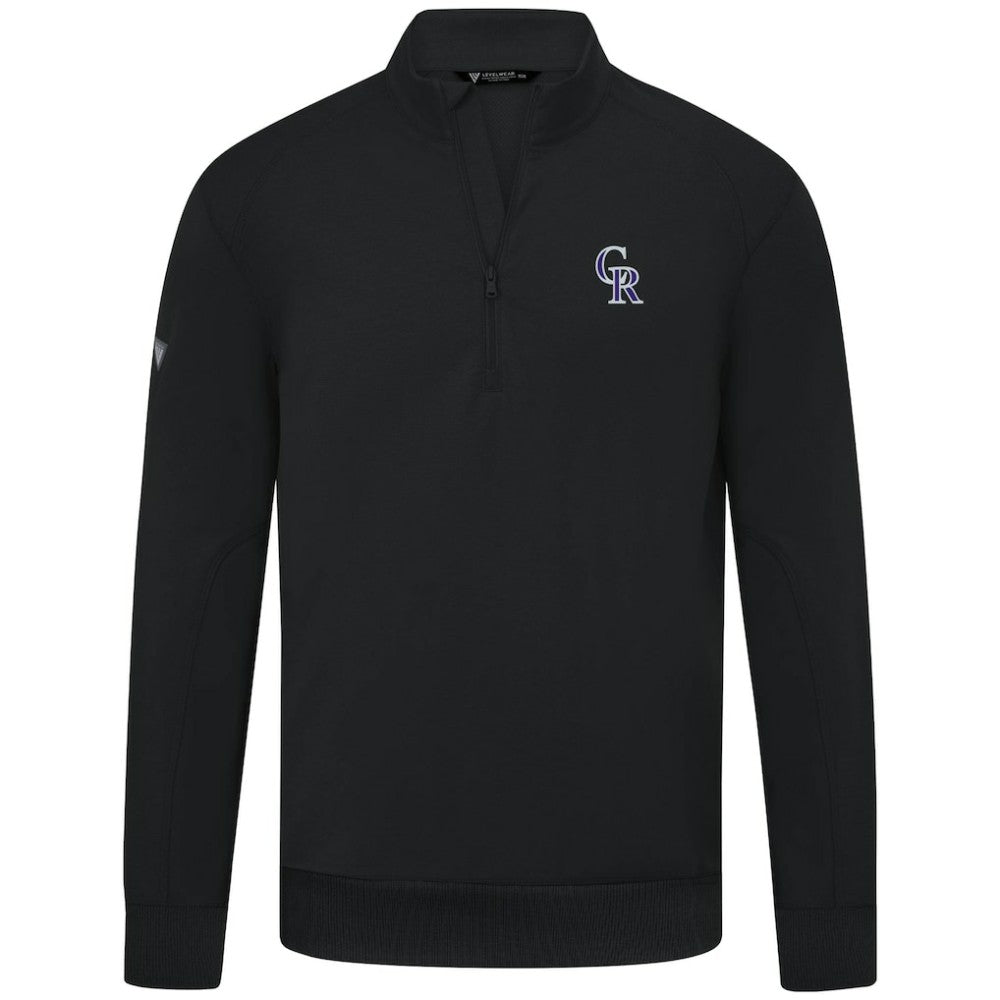 Colorado Rockies Levelwear Upright Insignia Tri-Blend Quarter-Zip Pullover - MLB Pullover