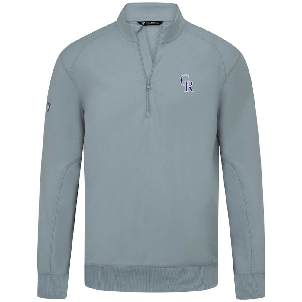Colorado Rockies Levelwear Upright Insignia Tri-Blend Quarter-Zip Pullover - MLB Pullover