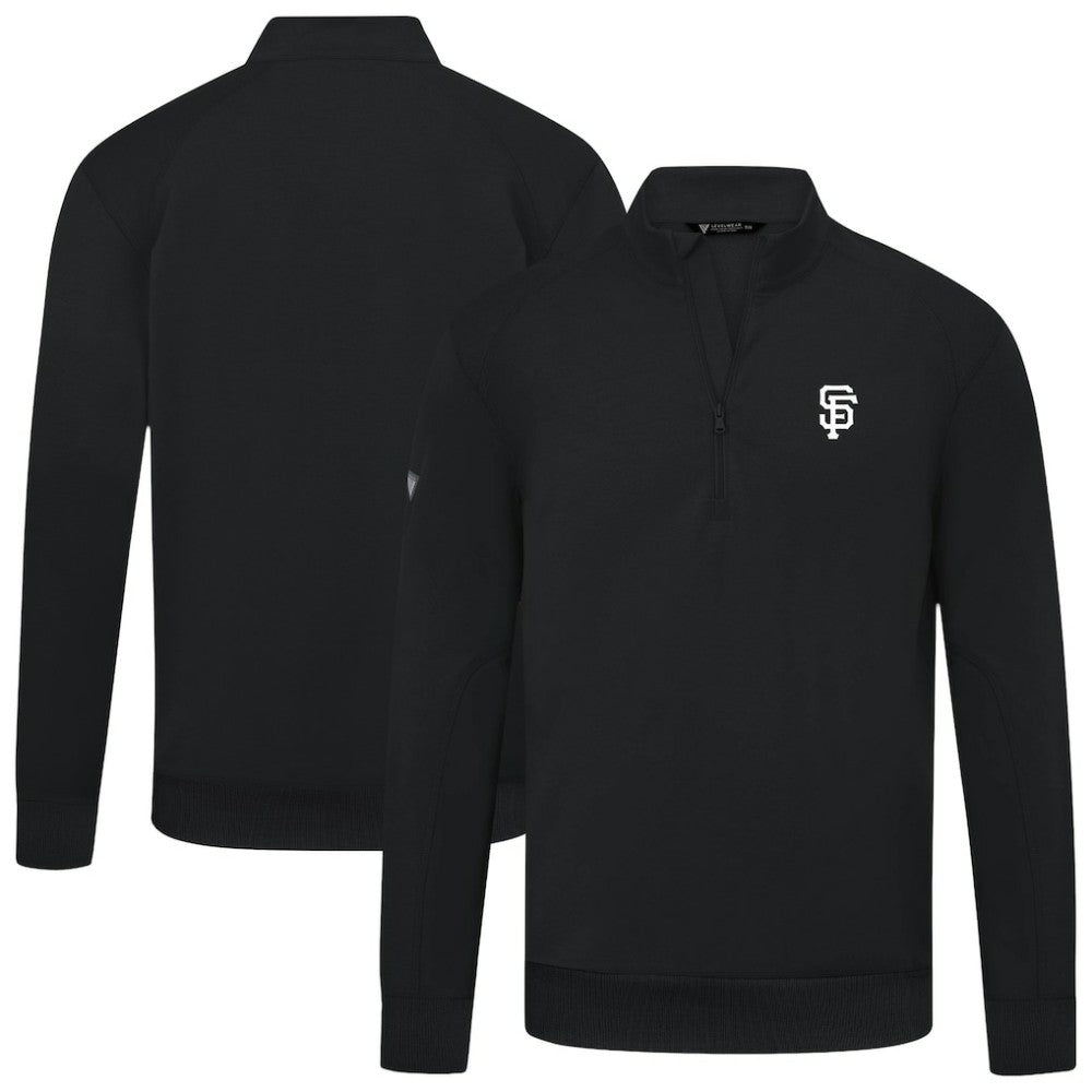 San Francisco Giants Levelwear Upright Insignia Tri-Blend Quarter-Zip Pullover - MLB Pullover