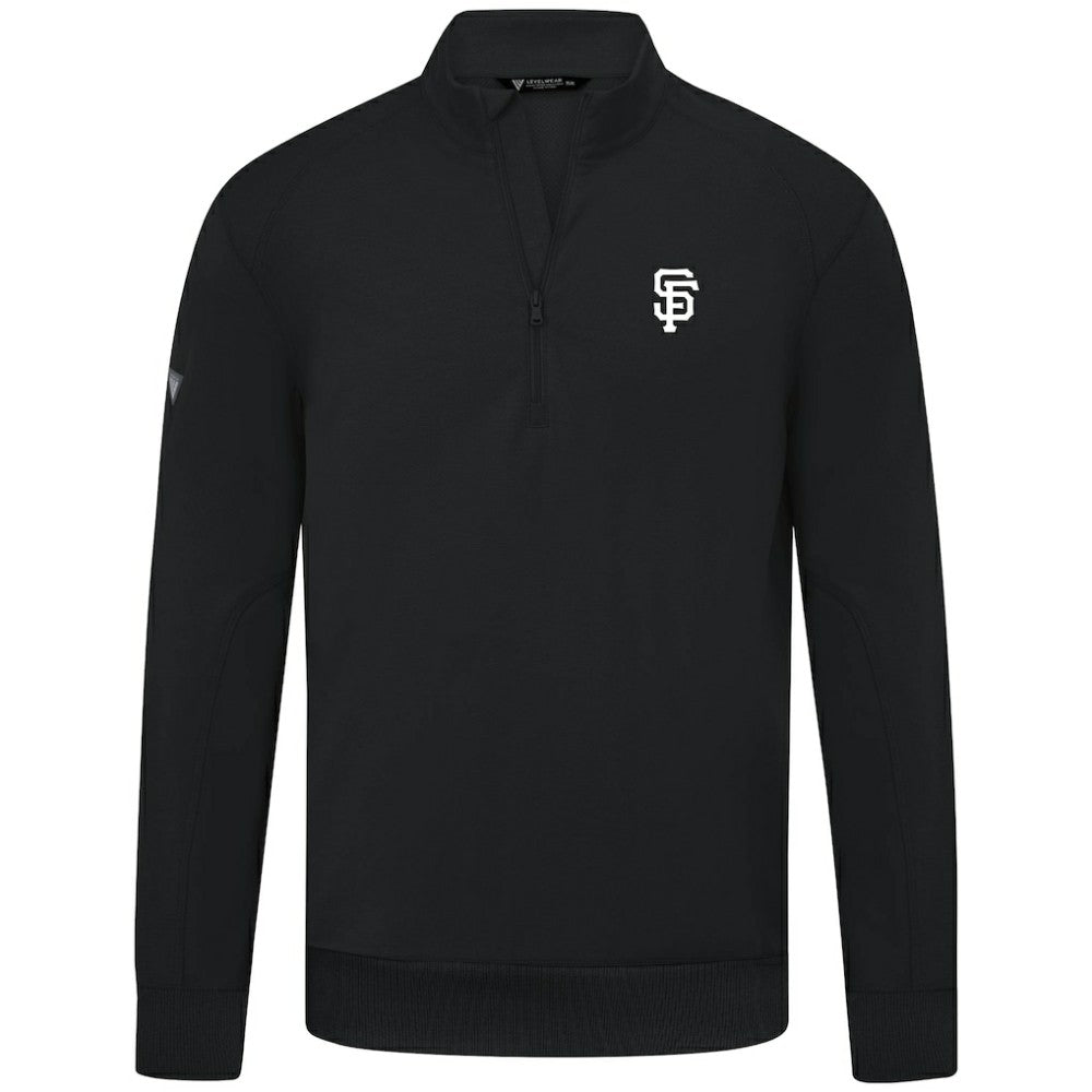 San Francisco Giants Levelwear Upright Insignia Tri-Blend Quarter-Zip Pullover - MLB Pullover