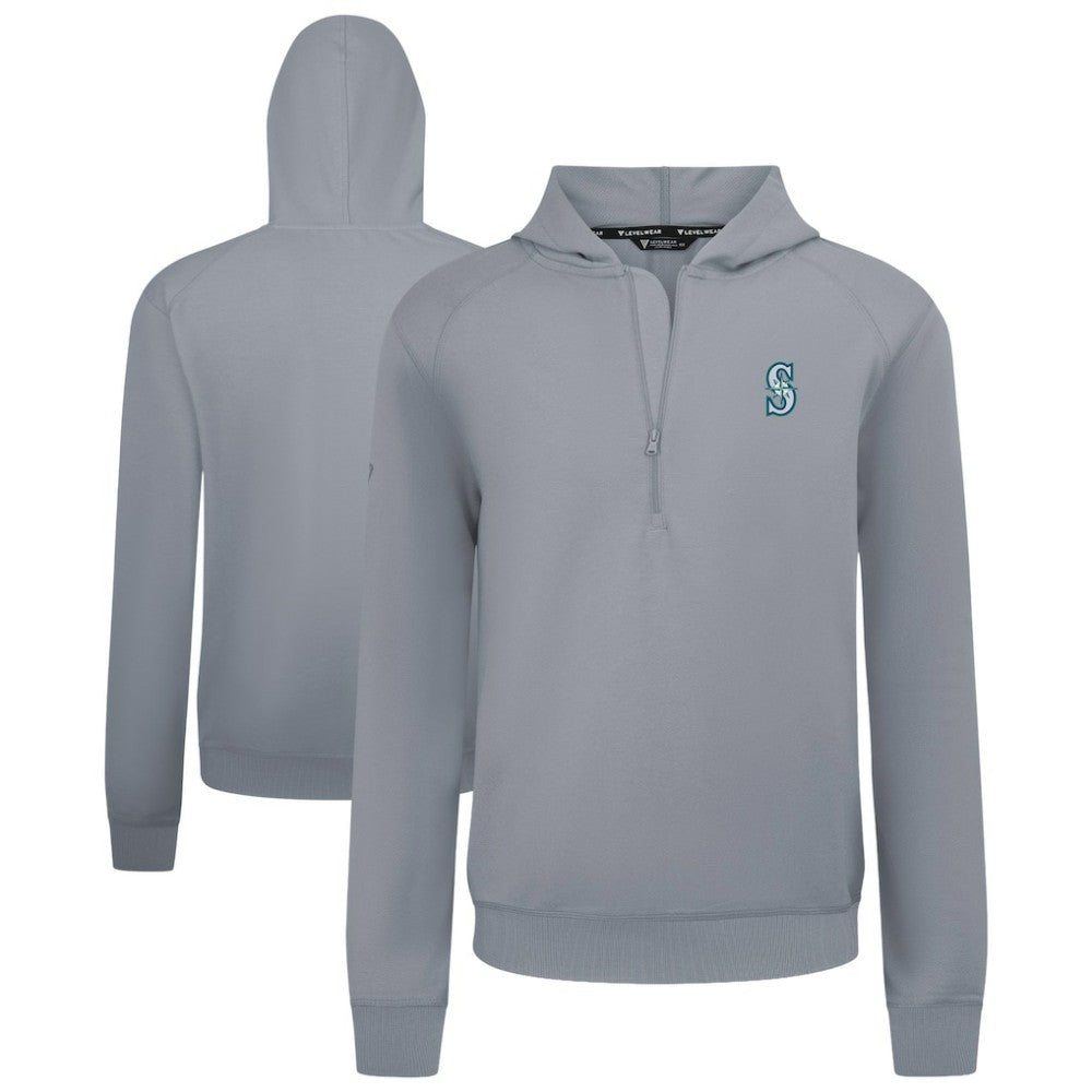 Seattle Mariners Levelwear Technic Insignia Quarter-Zip Hoodie - MLB Hoodies