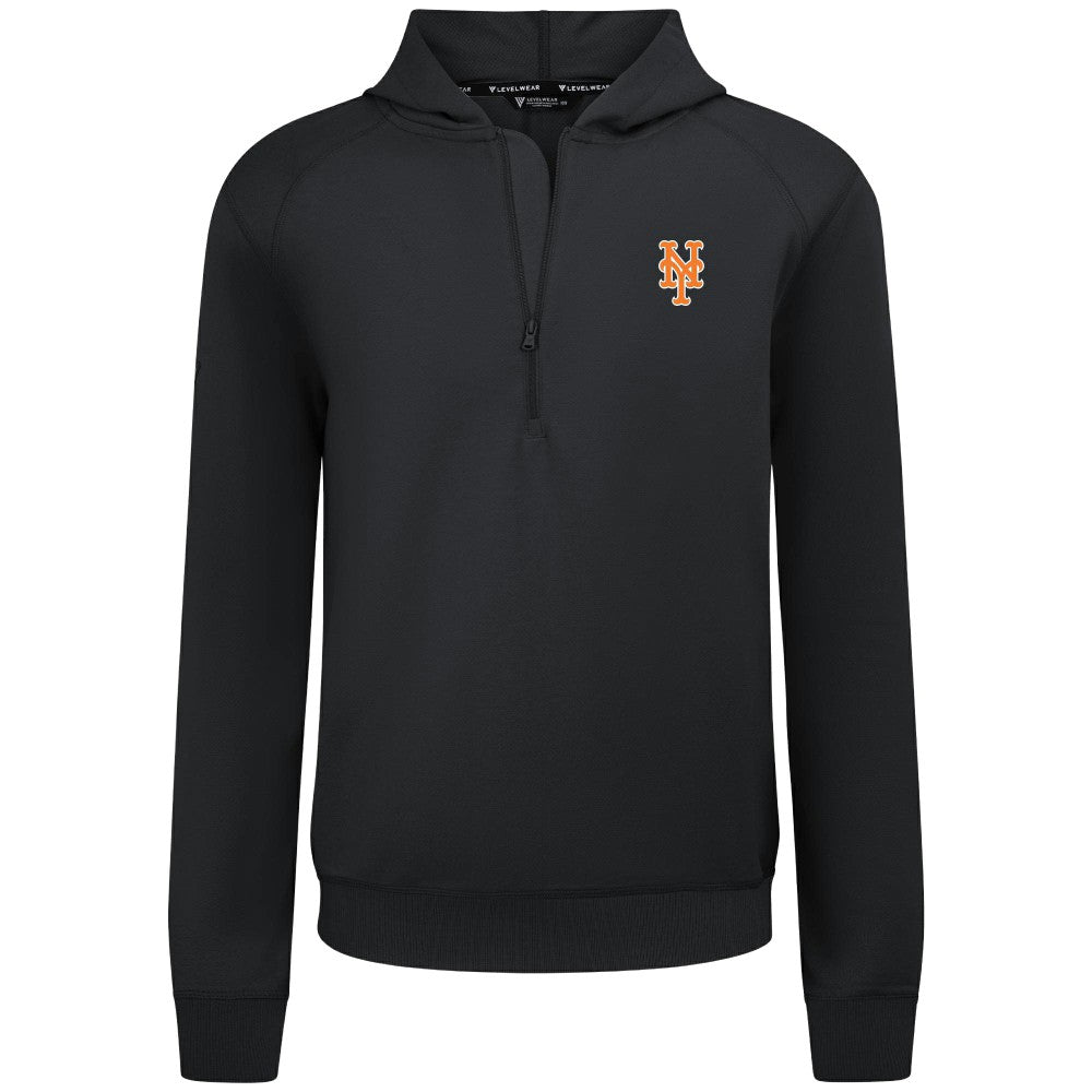 New York Mets Levelwear Technic Insignia Quarter-Zip Hoodie - MLB Hoodies