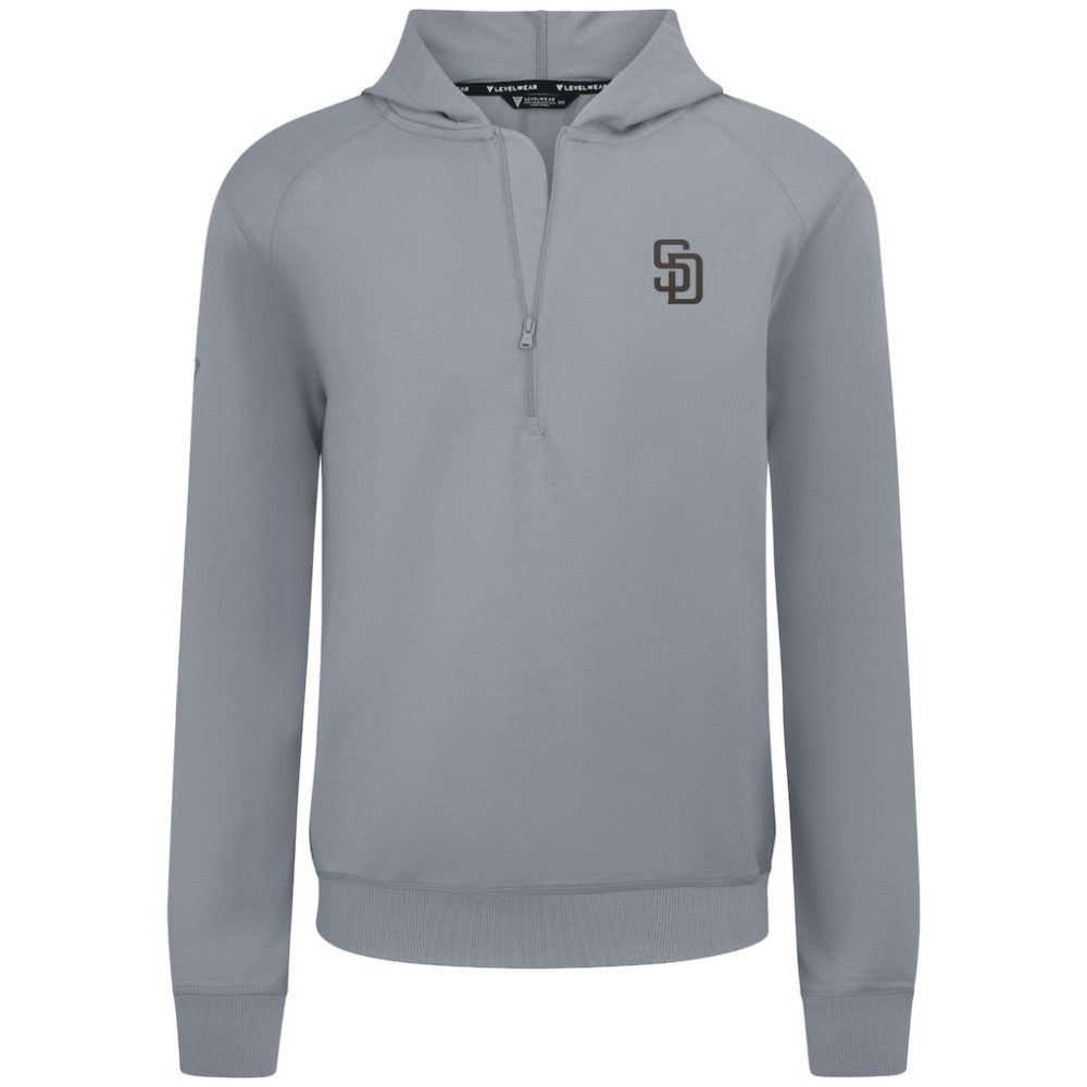 San Diego Padres Levelwear Technic Insignia Quarter-Zip Hoodie - MLB Hoodies