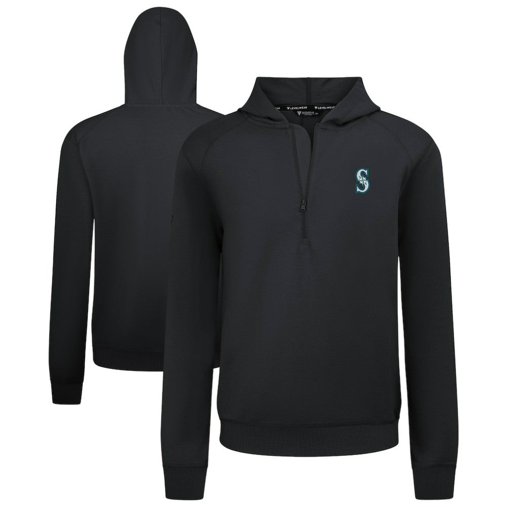 Seattle Mariners Levelwear Technic Insignia Quarter-Zip Hoodie - MLB Hoodies