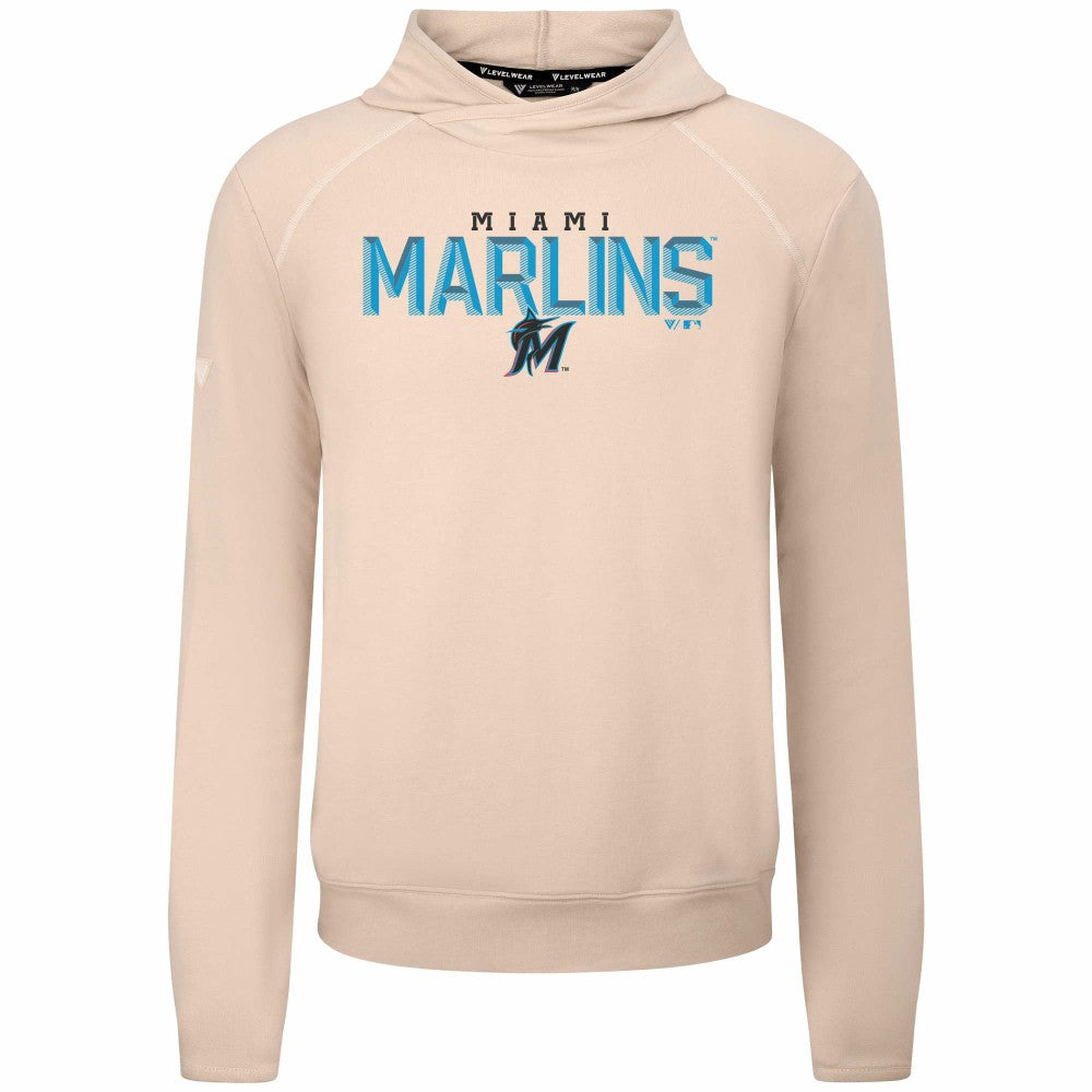 Miami Marlins Levelwear Mandate Carve Tri-Blend Hoodie - MLB Hoodies