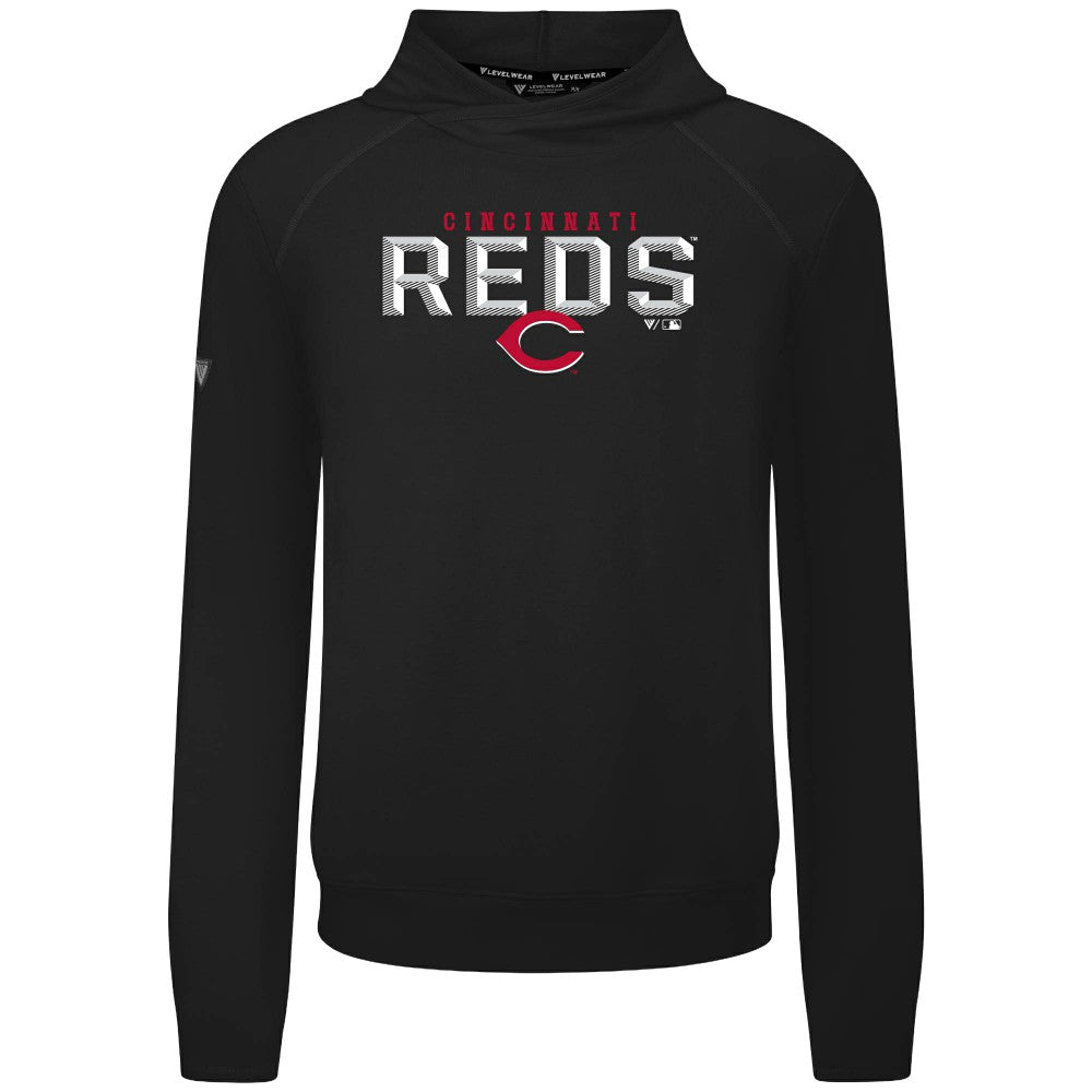 Cincinnati Reds Levelwear Mandate Carve Tri-Blend Hoodie - MLB Hoodies
