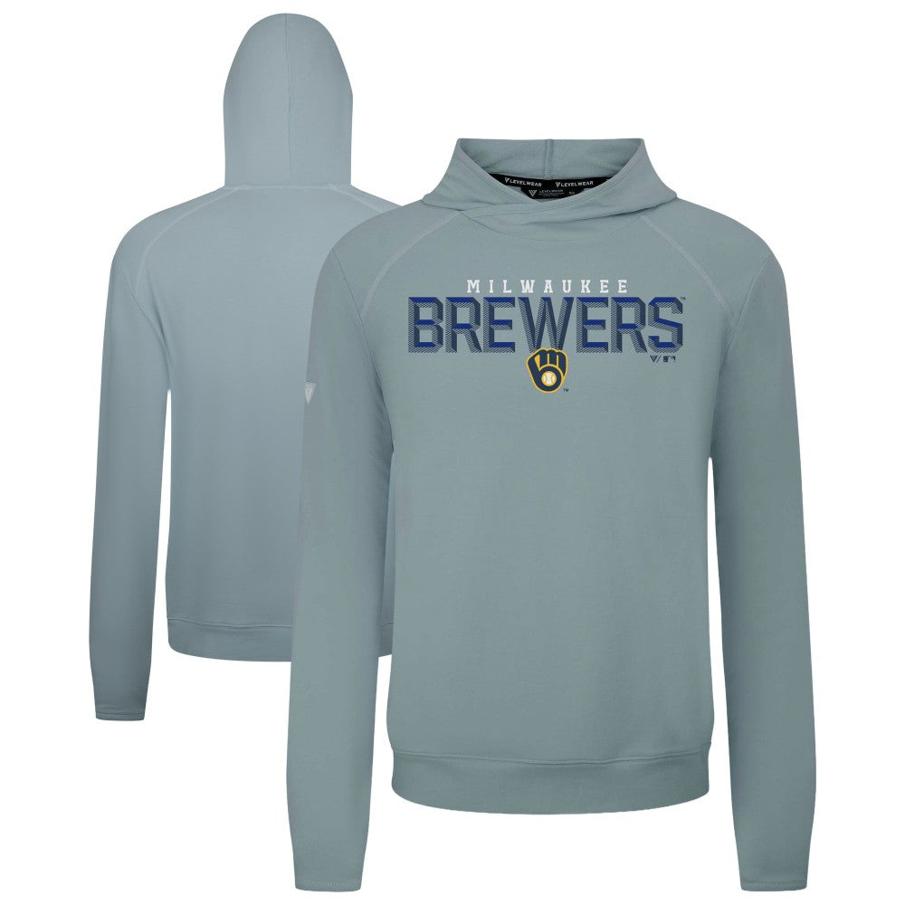 Milwaukee Brewers Levelwear Mandate Carve Tri-Blend Hoodie - MLB Hoodies