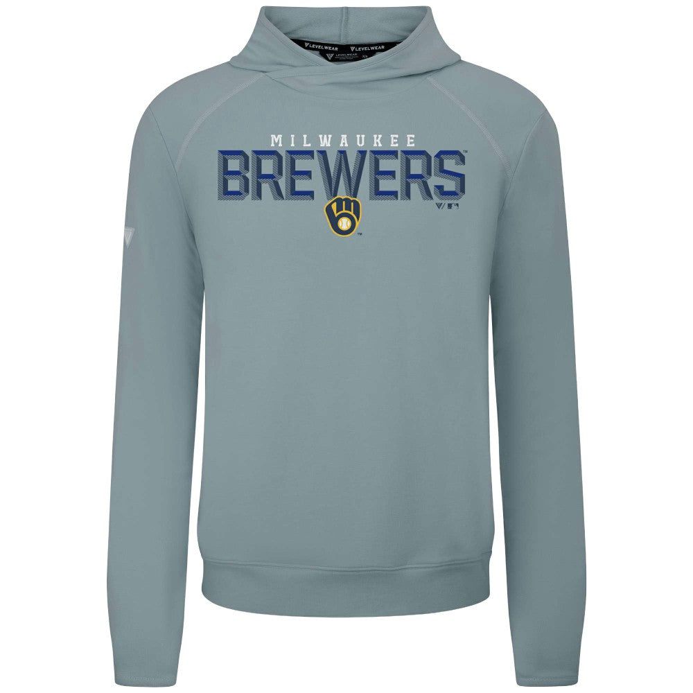 Milwaukee Brewers Levelwear Mandate Carve Tri-Blend Hoodie - MLB Hoodies