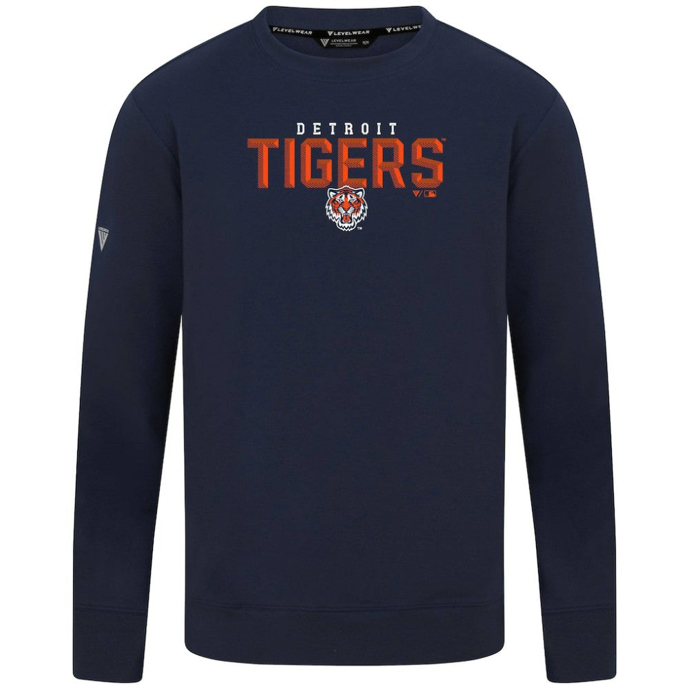 Detroit Tigers Levelwear Mandate Carve Tri-Blend Sweatshirt - MLB Sweatshirts