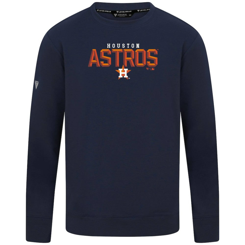 Houston Astros Levelwear Mandate Carve Tri-Blend Sweatshirt - MLB Sweatshirts