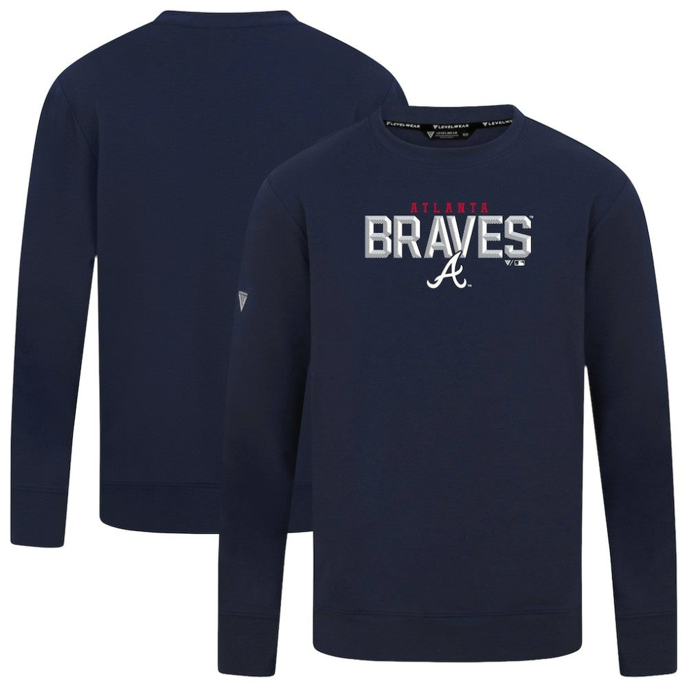Atlanta Braves Levelwear Mandate Carve Tri-Blend Sweatshirt - MLB Sweatshirts
