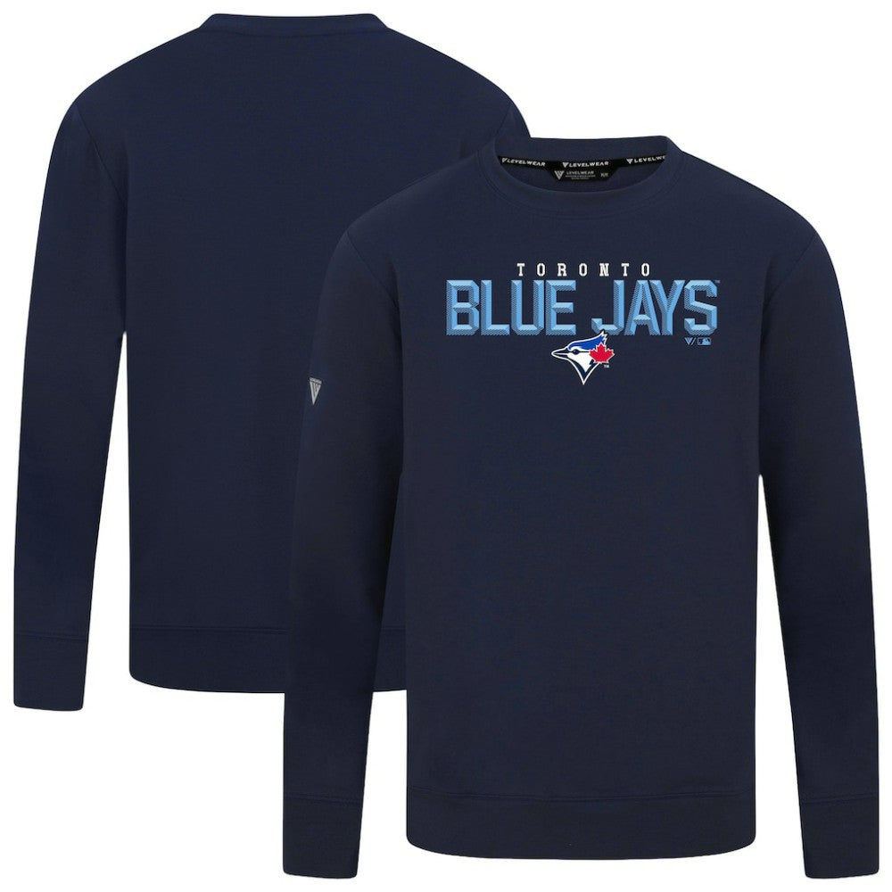 Toronto Blue Jays Levelwear Mandate Carve Tri-Blend Sweatshirt - MLB Sweatshirts
