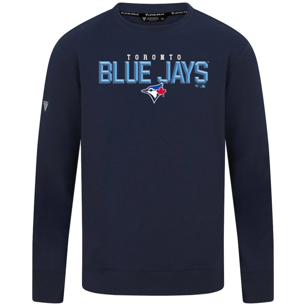 Toronto Blue Jays Levelwear Mandate Carve Tri-Blend Sweatshirt - MLB Sweatshirts