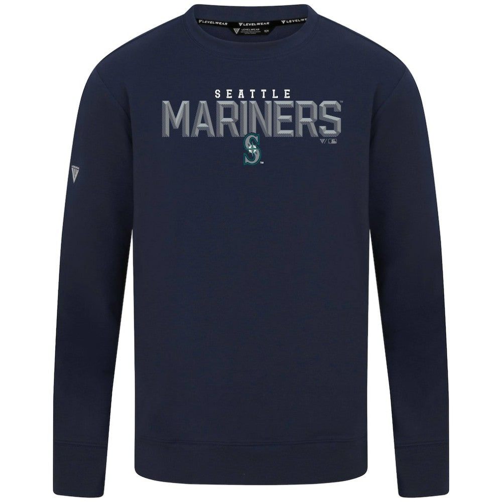Seattle Mariners Levelwear Mandate Carve Tri-Blend Sweatshirt - MLB Sweatshirts