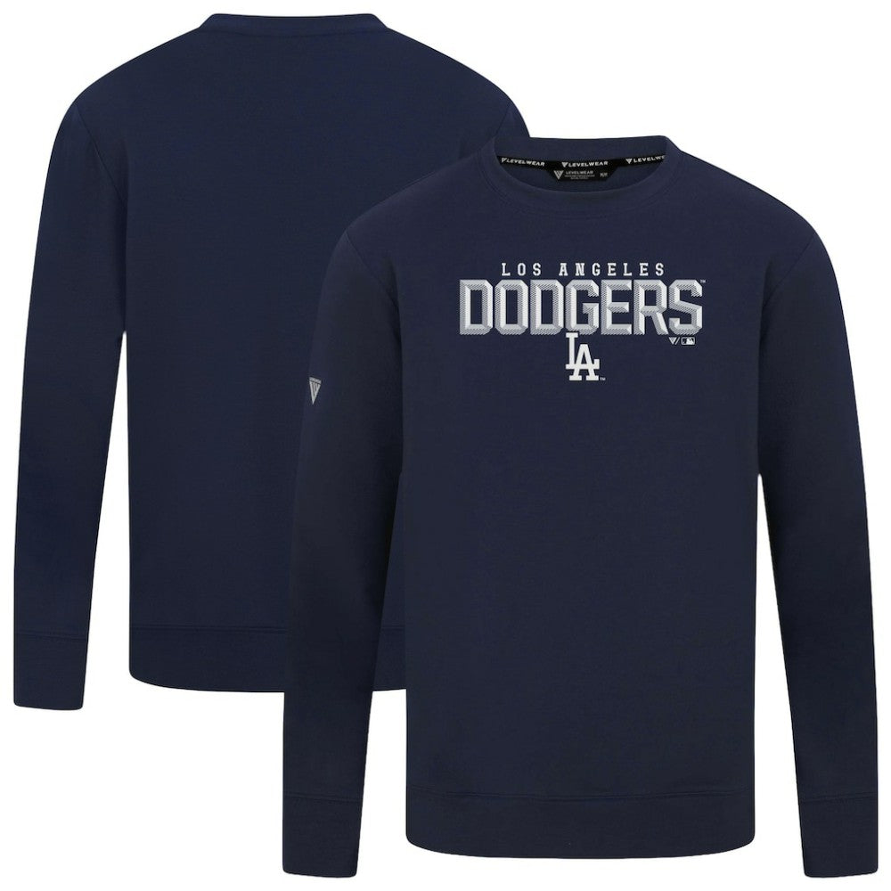 Los Angeles Dodgers Levelwear Mandate Carve Tri-Blend Sweatshirt - MLB Sweatshirts
