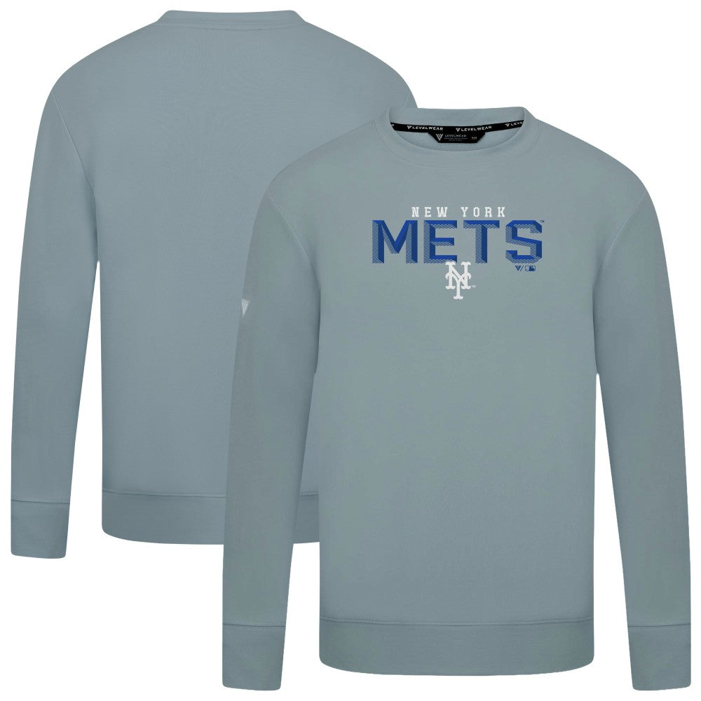 New York Mets Levelwear Mandate Carve Tri-Blend Sweatshirt - MLB Sweatshirts