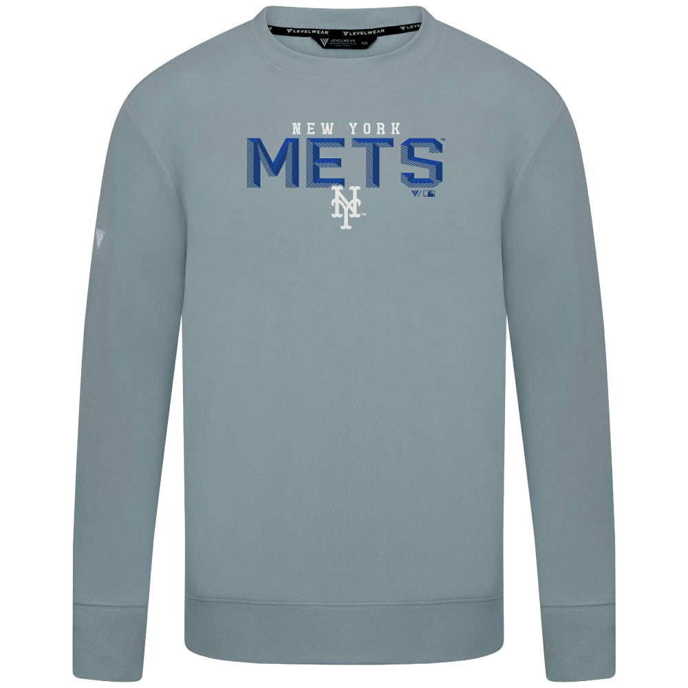 New York Mets Levelwear Mandate Carve Tri-Blend Sweatshirt - MLB Sweatshirts