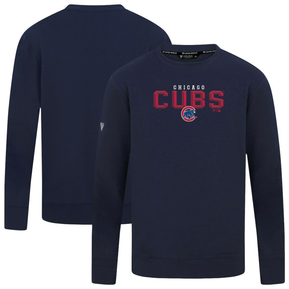 Chicago Cubs Levelwear Mandate Carve Tri-Blend Sweatshirt - MLB Sweatshirts
