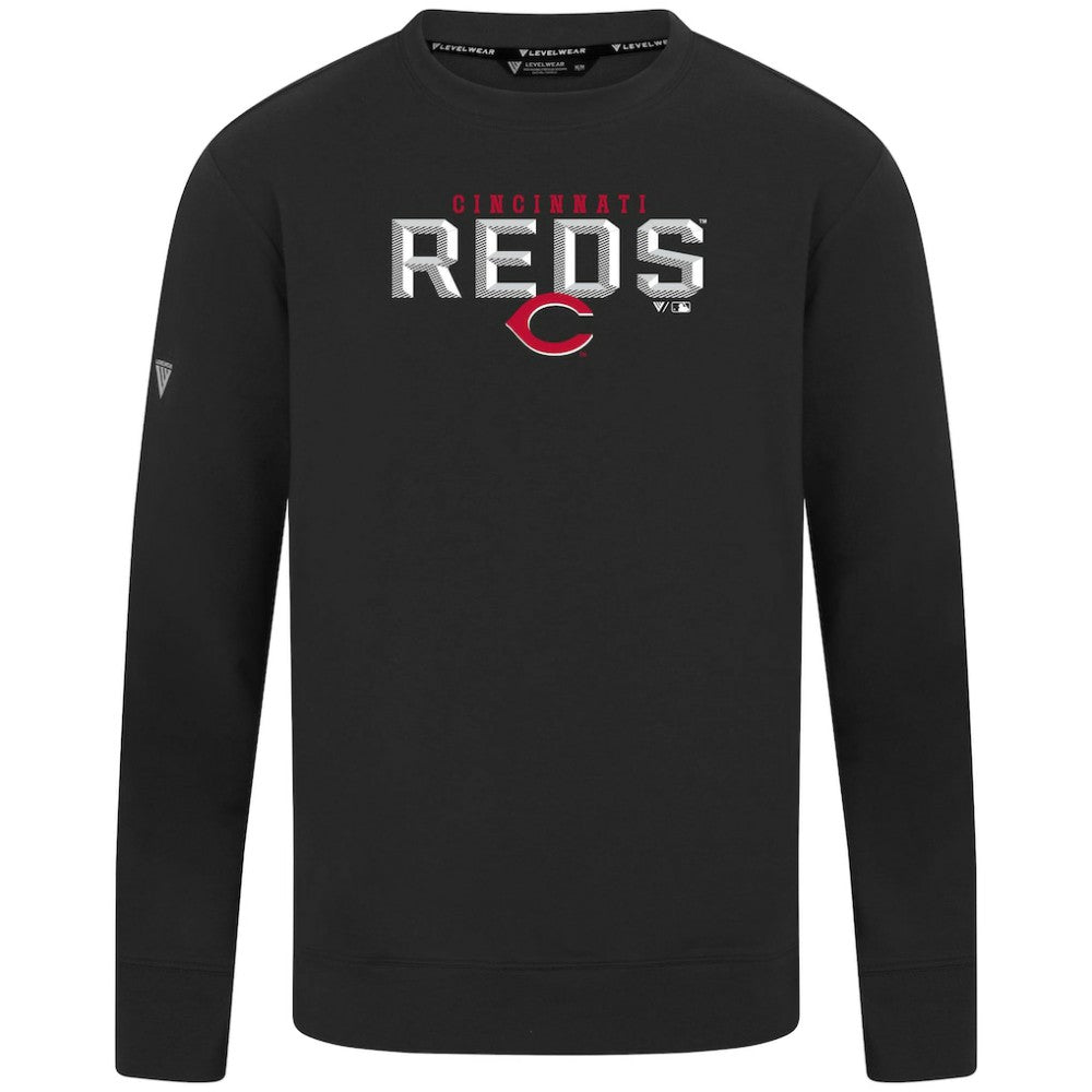 Cincinnati Reds Levelwear Mandate Carve Tri-Blend Sweatshirt - MLB Sweatshirts