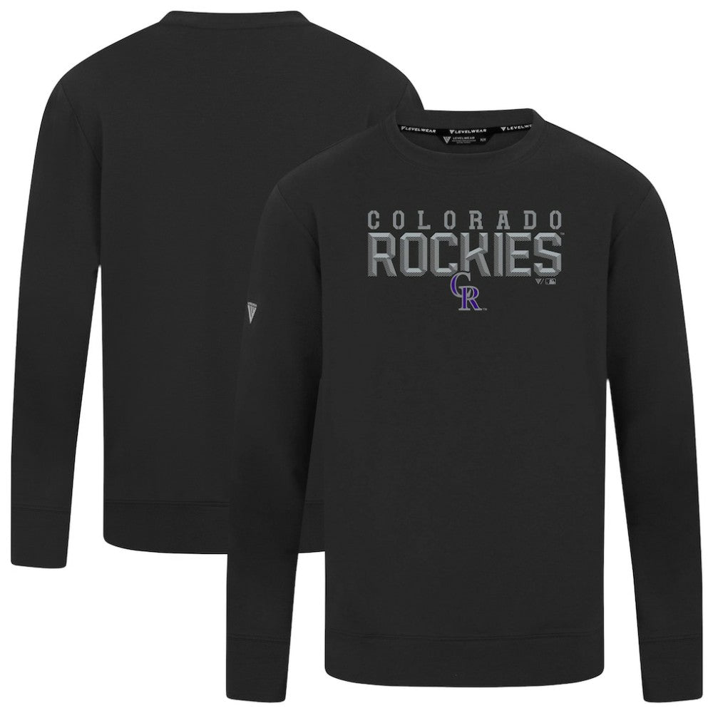 Colorado Rockies Levelwear Mandate Carve Tri-Blend Sweatshirt - MLB Sweatshirts