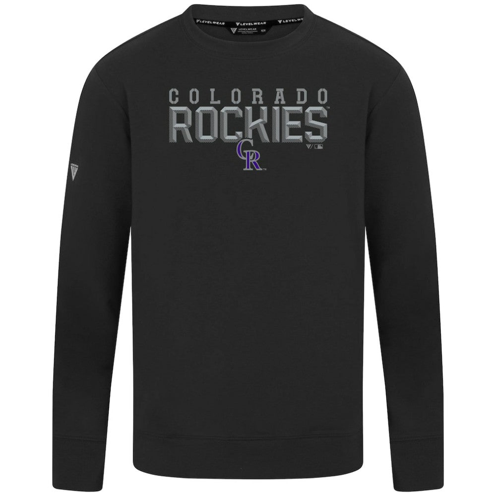 Colorado Rockies Levelwear Mandate Carve Tri-Blend Sweatshirt - MLB Sweatshirts