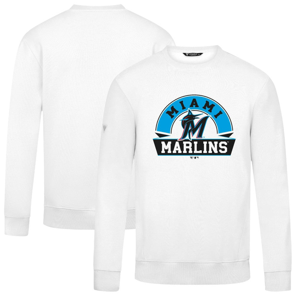 Miami Marlins Levelwear Zane Banner Arch Sweatshirt - MLB Sweatshirts