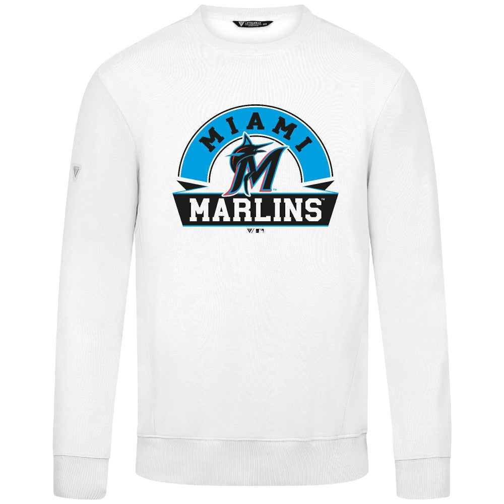Miami Marlins Levelwear Zane Banner Arch Sweatshirt - MLB Sweatshirts