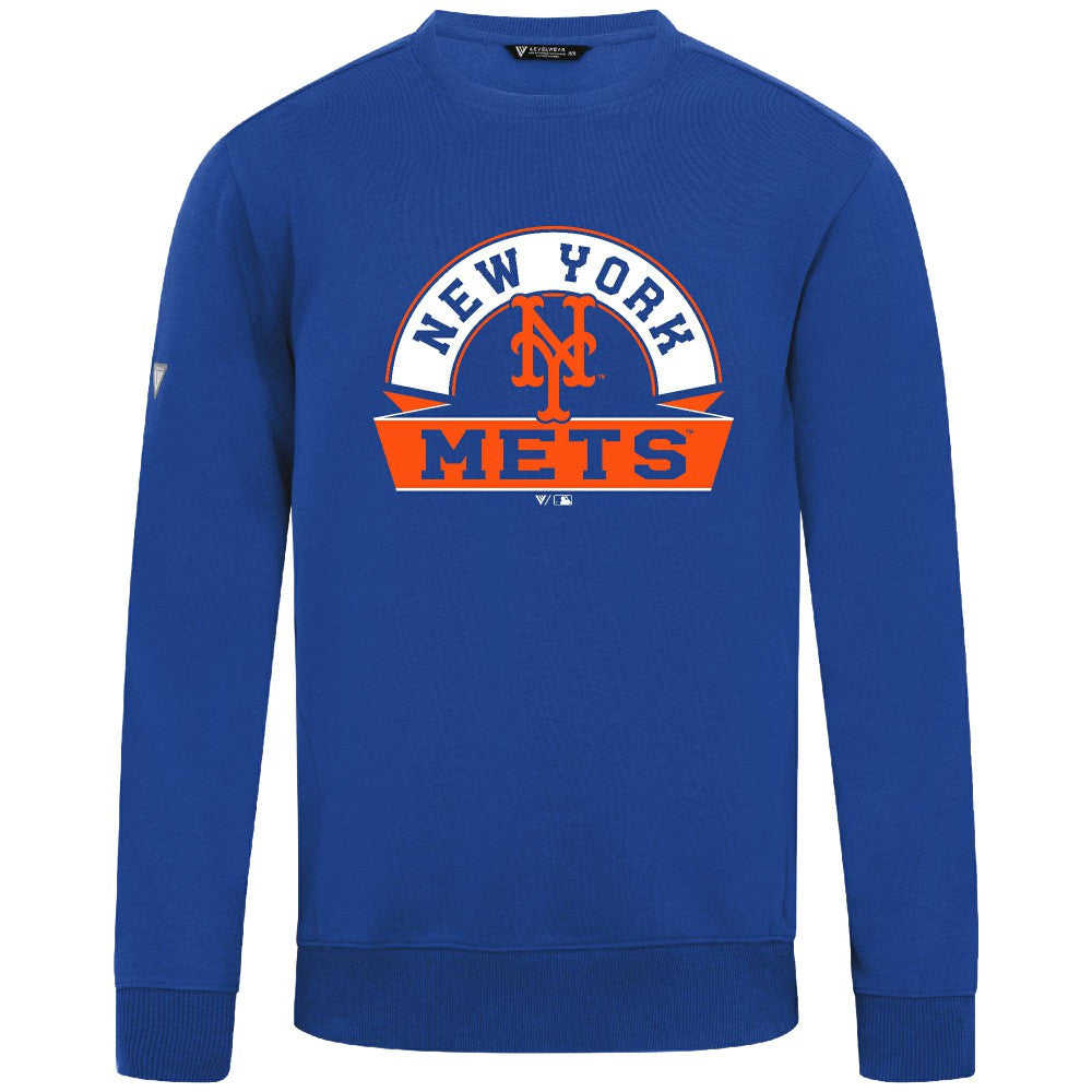 New York Mets Levelwear Zane Banner Arch Sweatshirt - MLB Sweatshirts