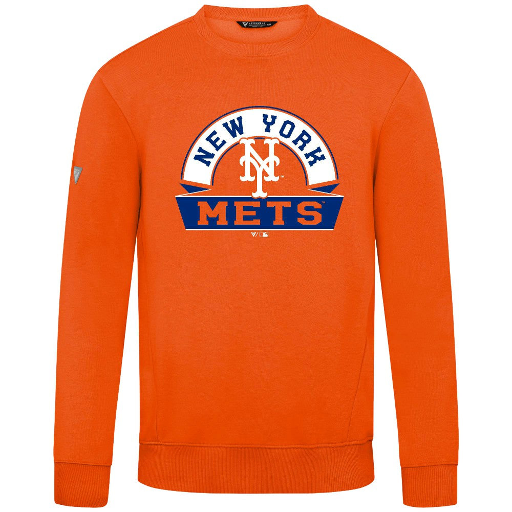 New York Mets Levelwear Zane Banner Arch Sweatshirt - MLB Sweatshirts