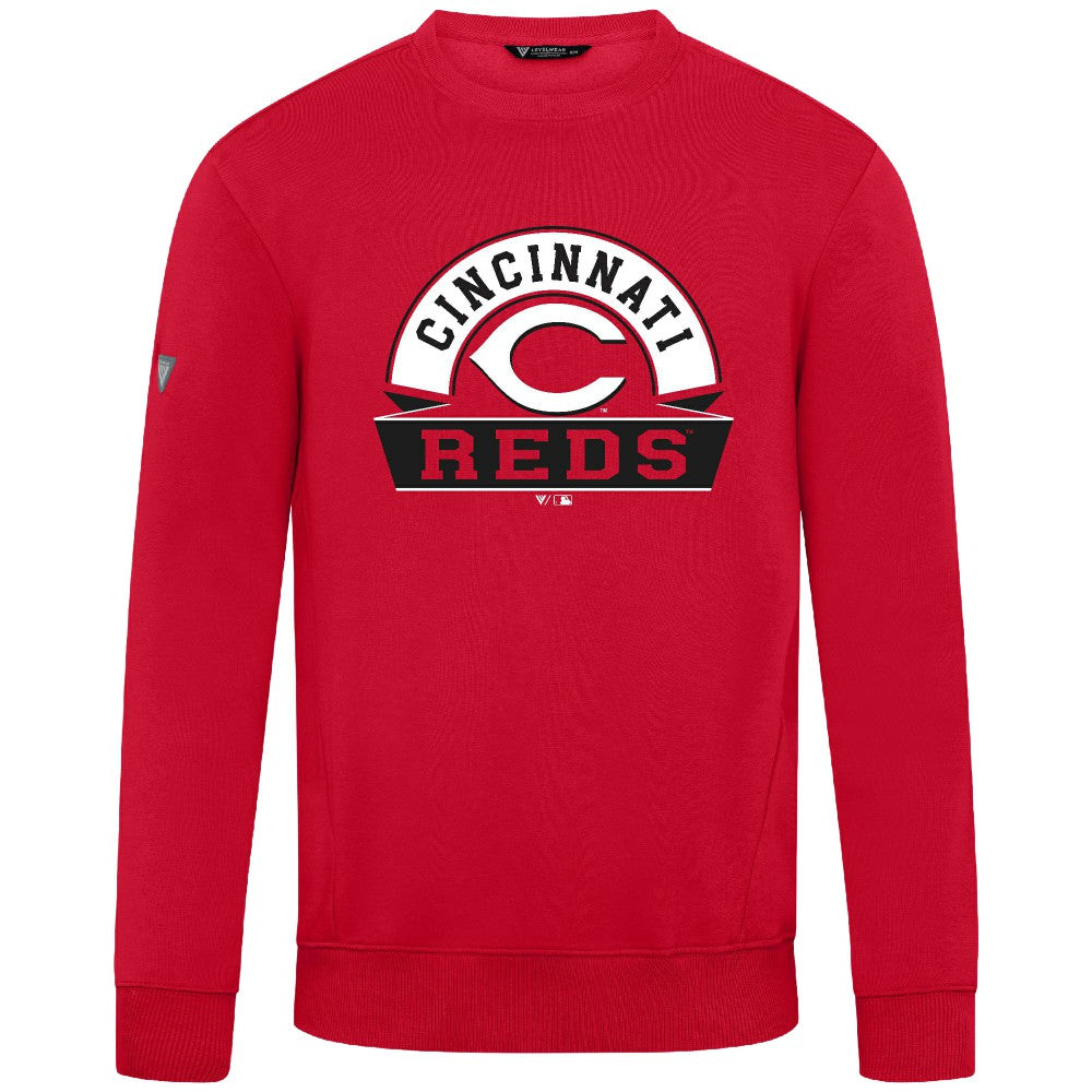 Cincinnati Reds Levelwear Zane Banner Arch Sweatshirt - MLB Sweatshirts